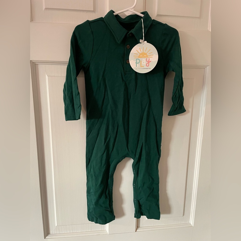 NWT Little Sleepies Play Jumper Emerald Green 12-18m